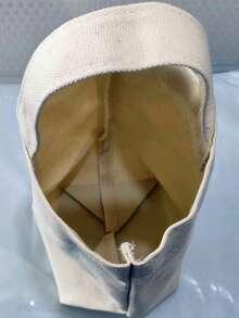 Túi Bucket Mini Họa tiết chữ polyester Không khóa Tối giản - trắng - Xem 4