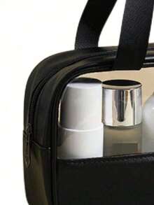 3pcs Make Up Bag Set Zipper Waterproof Cruise Essential - Black - View 2