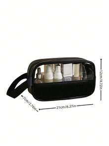 3pcs Make Up Bag Set Zipper Waterproof Cruise Essential - Black - View 3