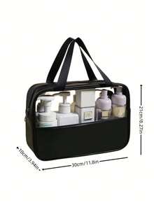 3pcs Make Up Bag Set Zipper Waterproof Cruise Essential - Black - View 5