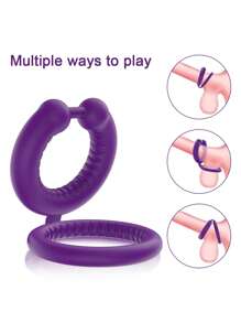 Anillo de bloqueo de semen, potenciador de erección duradero de silicona, juguete sexual para adultos para hombres y mujeres