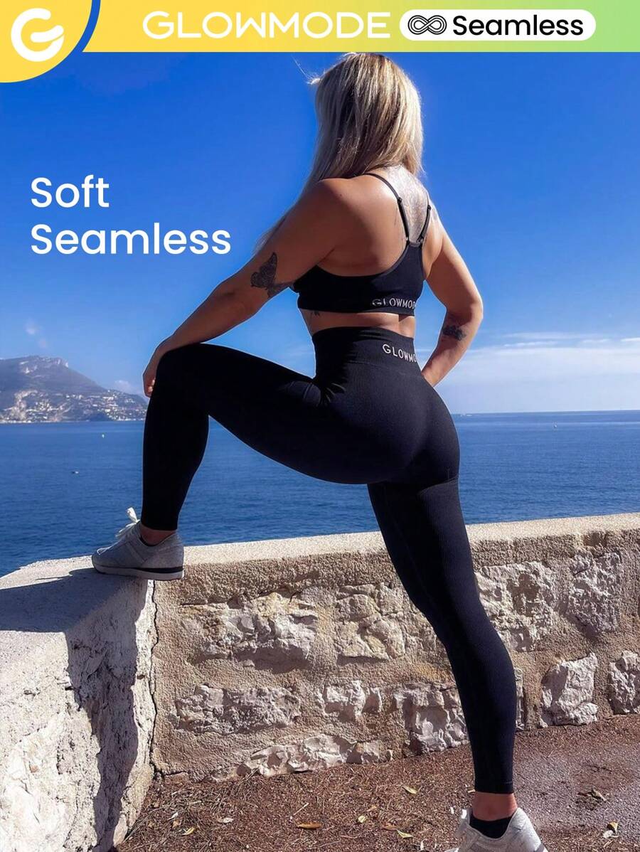 GLOWMODE 24" Liền mạch Công nghệ Sọc Thương hiệu Eo Xà cạp