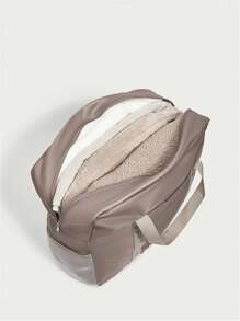 1pc Portable Toiletry Storage Bag Polyester Storage Bag Large Capacity, Camel Color, Waterproof Fabric For Packing Toiletries, Cosmetics, And Travel Essentials, Gift For Valentine's Day,Boho Vibes - Camel - View 2