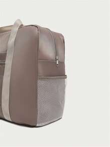 1pc Portable Toiletry Storage Bag Polyester Storage Bag Large Capacity, Camel Color, Waterproof Fabric For Packing Toiletries, Cosmetics, And Travel Essentials, Gift For Valentine's Day,Boho Vibes - Camel - View 5