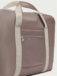 1pc Portable Toiletry Storage Bag Polyester Storage Bag Large Capacity, Camel Color, Waterproof Fabric For Packing Toiletries, Cosmetics, And Travel Essentials, Gift For Valentine's Day,Boho Vibes - Camel - View 7