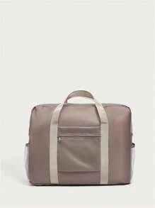 1pc Portable Toiletry Storage Bag Polyester Storage Bag Large Capacity, Camel Color, Waterproof Fabric For Packing Toiletries, Cosmetics, And Travel Essentials, Gift For Valentine's Day,Boho Vibes - Camel - View 8