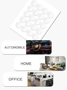 20pcs Solid Car Sticker - Clear - View 2
