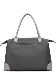 Bolsa de viaje de dos tonos - Gris - Ver 5