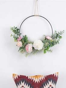 1pc Artificial Flower Decor Wreath - Multicolor - View 3