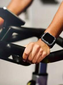 8pcs Set Rhinestone Fashionable & Protective Hollow Semi-Transparent PC Watch Case, Compatible With Apple Watch 38/40/41/42/44/45/46mm, Compatible With Apple Watch Series SE/11/10/9/8/7/6/5/4/3/2/1, Smart Watch Case Accessories - Multicolor - View 7