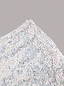 SHEIN ICON Sequin Mini Skirt - Multicolor - View 4