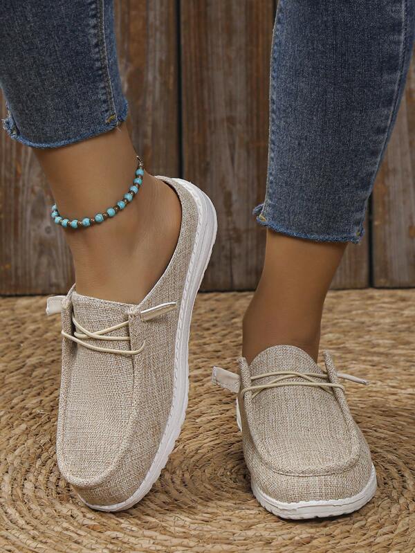 Women Lace-up Front Mule Sneakers, Sporty Outdoor Sneakers