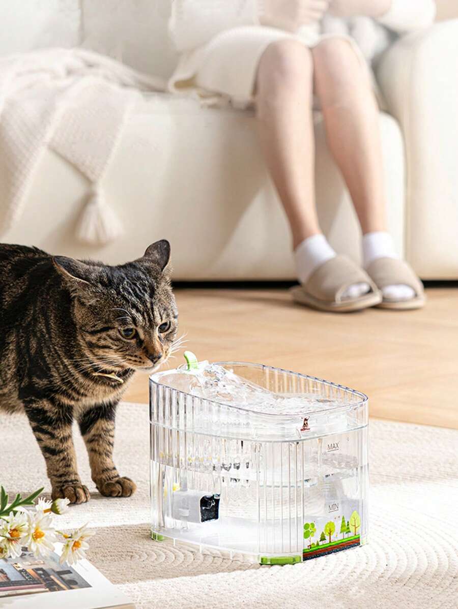 1 pieza Bebedero para mascotas automático - transparente - Ver 1