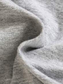 SHEIN Đứa bé trai Đồ họa Chữ cái Khối màu Áo thun & quần đùi - Màu xanh lam - Xem 4