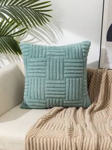 1入組幾何提花靠墊套不附帶墊芯 - 綠色 - 查看 2