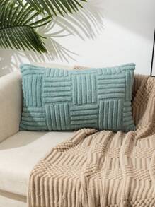 1入組幾何提花靠墊套不附帶墊芯 - 綠色 - 查看 4