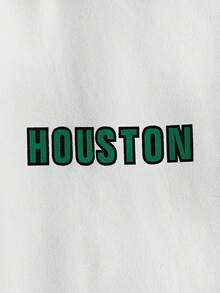 Manfinity RebelGame 宽松款男士字母图案印花短袖休闲 T 恤 - 白色 - 查看 3