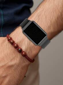1 件黑色米兰磁性钢网表带不锈钢金属表带适用于华为表带 Fit 3/Fit 2/Fit 1/Band 7/Band 6/Band 8 /9/10/10NFC 柔软舒适防水防汗适合男士和女士作为圣诞礼物 - 黑色 - 查看 6