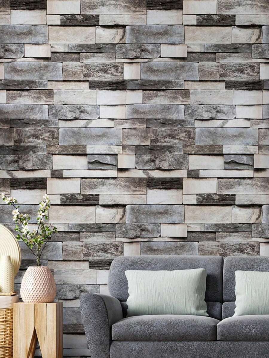1roll Wooden Pattern Self-adhesive Wall Paper - Multicolor - View 1