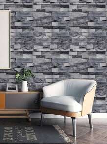 1roll Wooden Pattern Self-adhesive Wall Paper - Multicolor - View 2