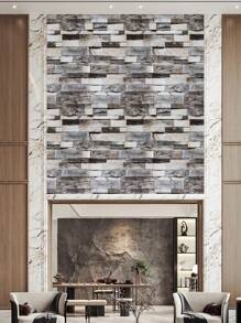 1roll Wooden Pattern Self-adhesive Wall Paper - Multicolor - View 7