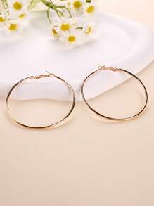 3 Cái/bộ Thép Không Gỉ Thời Trang Tối Giản Đôi Khuyên Tai Vòng Cho Nữ Trang Trí Hàng Ngày - màu đen - Xem 3