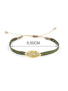 1 Nhân Tạo Đá Cubic Zirconia Trang Trí Dây Bện Vòng Tay Có Thể Điều Chỉnh Cho Nữ - Nhiều màu - Xem 3