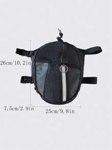 尼龍戶外腰包摩托車自行車腿袋旅行運動錢包 - 黑色 - 查看 5