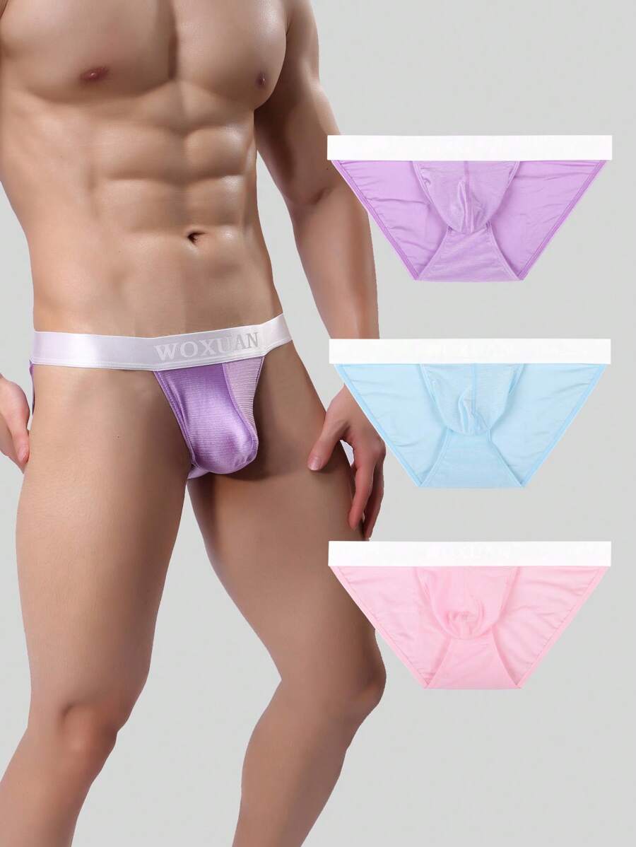 Men 3pack Contrast Tape Brief - Multicolor - View 1