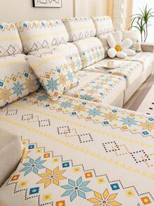 1入組幾何樣式彈性沙發座位現代滌綸沙發座墊套 - 彩色 - 查看 6