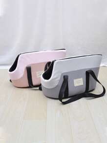 1 pieza Bolsa portadora para mascota de color al azar con estampado de letra - Multicolor - Ver 4