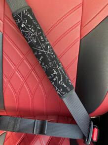 1PC Chữ Đồ Họa PVC Bọc Dây An Toàn Ô Tô - Nhiều màu - Xem 2