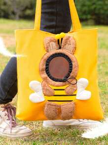 1 pieza Bolsa portadora para mascota diseño de abeja - Multicolor - Ver 2