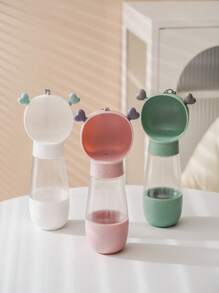 1pc Multifunction Pet Travel Water Bottle - Pink - View 1