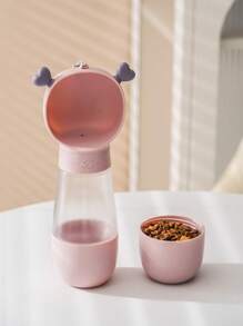 1pc Multifunction Pet Travel Water Bottle - Pink - View 2