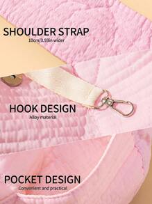 1pc Minimalist Pet Carrier Bag - Pink - View 3