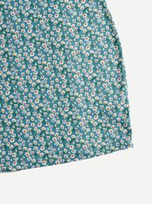 SHEIN Qutie Ditsy Floral Print Frill Trim Cami Dress - Multicolor - View 5