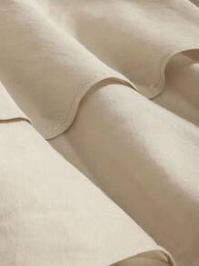 DAZY Cold Shoulder Ruffle Trim Layer Hem Blouse - Apricot - View 5