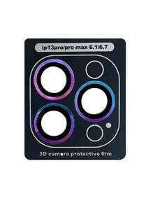 1 miếng bảo vệ ống kính đồ họa chữ tương thích với iPhone - Nhiều màu - Xem 1