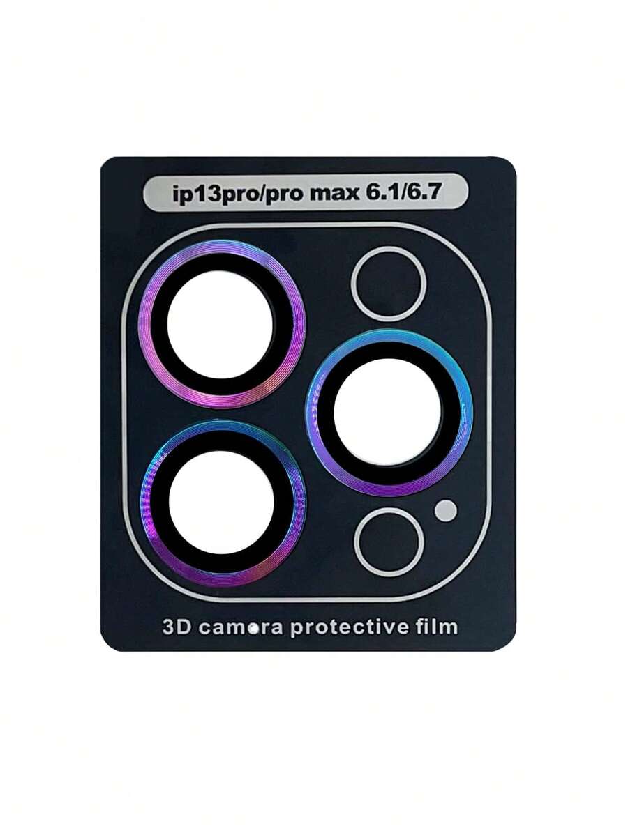 1 miếng bảo vệ ống kính đồ họa chữ tương thích với iPhone - Nhiều màu - Xem 1