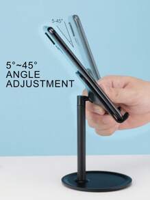 ABS桌面手機支架 - 黑色 - 查看 6