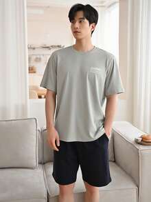 DAZY Men Cotton Slogan Graphic Tee & Shorts - Multicolor - View 6