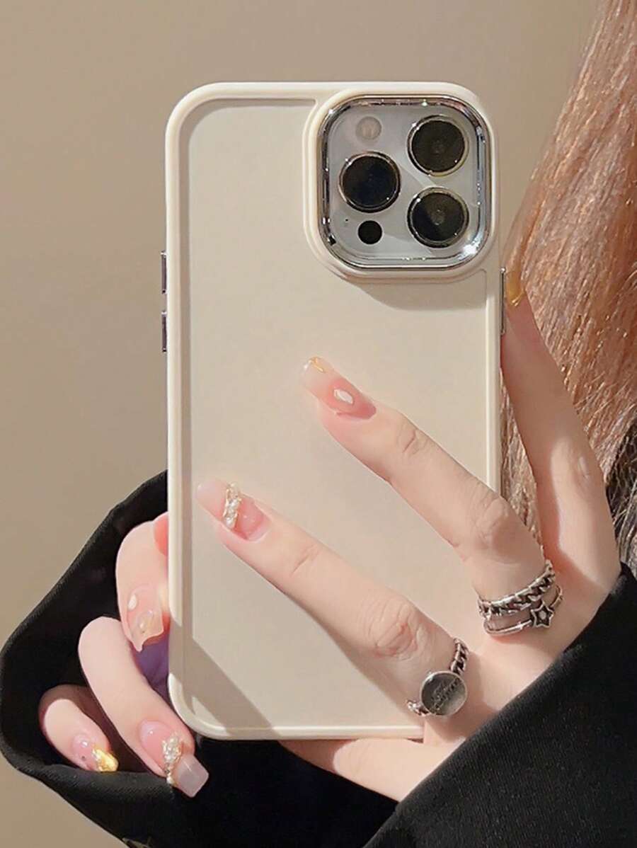 電鍍手機殼相容 iPhone 15/15Pro/15Plus/15Promax - 白色 - 查看 1