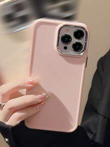 Vỏ điện thoại mạ tương thích với iPhone15/15Plus/15Pro/15Promax - Hồng - Xem 4