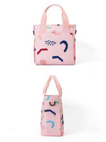 Bebé 1 pieza Bolsa de pañales con patrón geométrico de tela - Rosa - Ver 4