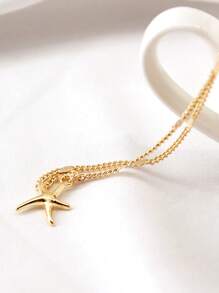 海星吊墜腳錬 - 金黃色 - 查看 2