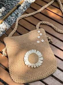 DAZY 5入組花卉形狀鈕扣