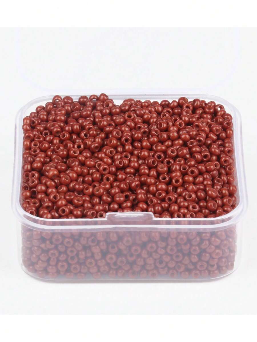 一盒 4000 顆玻璃種子珠 DIY 小珠子 2*2 毫米圓形散珠適合 DIY 工藝品手鍊項鍊珠寶製作