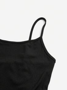 Muchica Summer Black Y2k Super Crop Top & Cami Romper Two Pieces