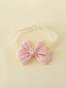 1 băng đô trang trí nơ cho bé & 1 đôi tất - Màu Hồng baby - Xem 3